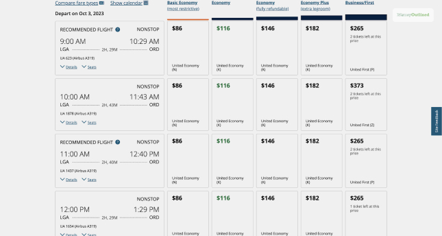 Price United Basic Economy Vs Economy