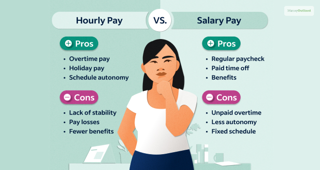 Differences in calculating salary vs hourly pay